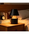 Opladelig LED bordlampe - Sort, touch dæmpbar, 3i1, IP20 indendørs
