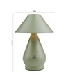 Opladelig LED bordlampe - Grøn, Ø16cm, 21,5cm høj, touch dæmpbar, 3i1, IP20 indendørs