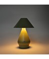 Opladelig LED bordlampe - Grøn, Ø16cm, 21,5cm høj, touch dæmpbar, 3i1, IP20 indendørs