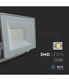 20W LED projektør - IP65, hvidt hus, 6500K, udendørs