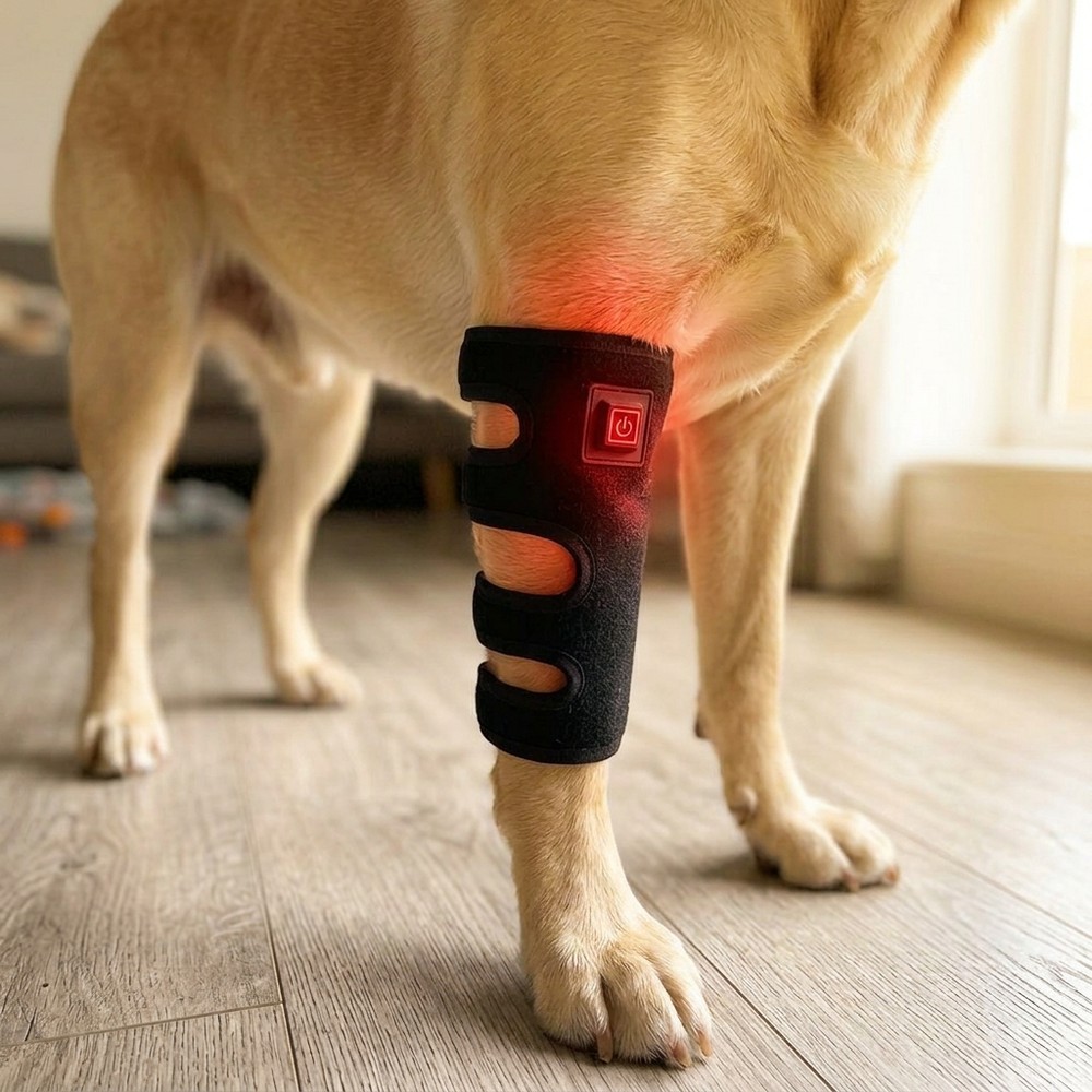 Lysterapi wrap til hunde - til ben & led, rød/infrarød, batteri billede