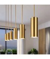 Lampefatning E14 & roset, Designer - Guld look, 2m ledning eksl. lyskilde.
