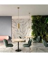 Lampefatning E14 & roset, Designer - Guld look, 2m ledning eksl. lyskilde.
