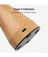 Opladelig LED bordlampe - Træ, touch dæmpbar, 3i1, IP20 indendørs