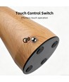 Opladelig LED bordlampe - Træ, touch dæmpbar, 3i1, IP20 indendørs