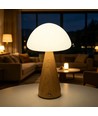 Opladelig LED bordlampe - Træ, touch dæmpbar, 3i1, IP20 indendørs
