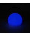 Opladelig RGB LED bordlampe Ø13cm - Hvid, inkl. fjernbetjening, IP54 udendørs