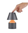 Opladelig LED bordlampe - Grå, touch dæmpbar, 3i1, IP20 indendørs