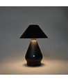 Opladelig LED bordlampe - Sort, Ø16cm, 21,5cm høj, touch dæmpbar, 3i1, IP20 indendørs