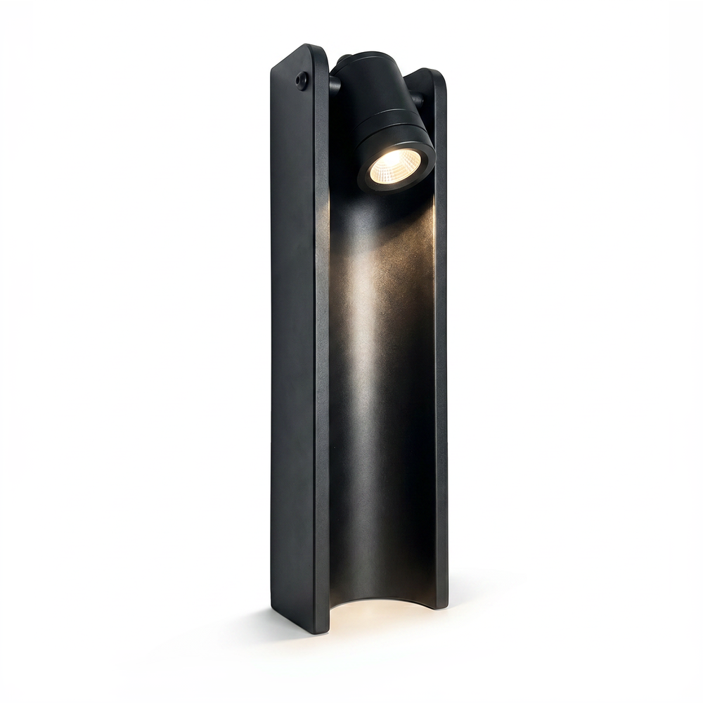 Sort justerbar havelampe - 7,5W, 40 cm, IP65 udendørs, inkl. lyskilde - Kulør : Varm