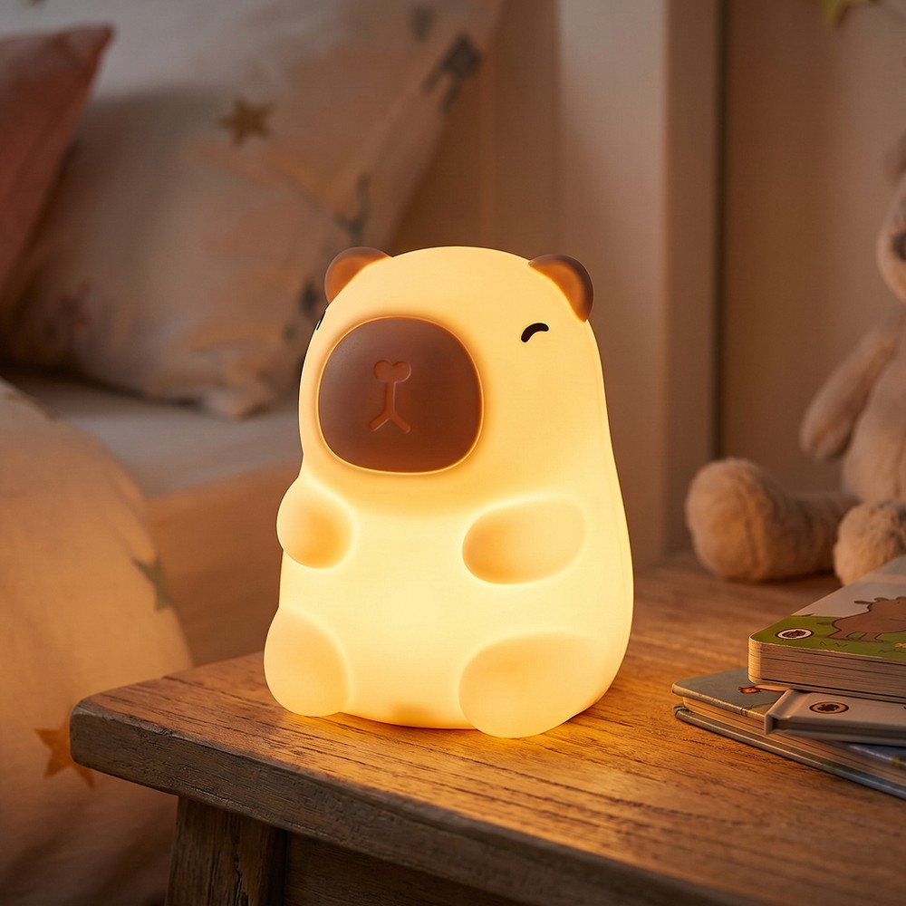 MOCHI Kapivar Natlampe - Silikone, Farveskift + varm hvid - Dæmpbar : Dæmpbar, Kulør : RGB + Varm Hvid