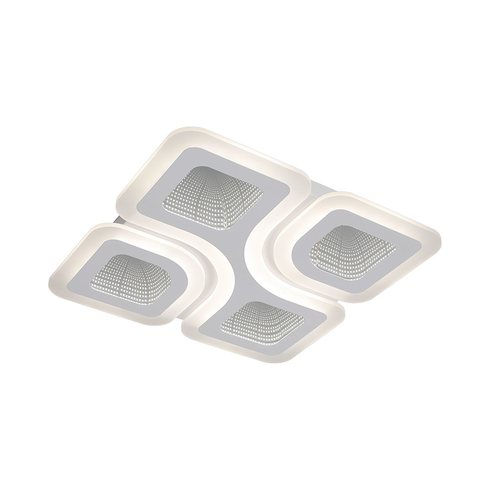 70W LED loftslampe dæmpbar - CCT 3-i-1, hvid, inkl. fjernbetjening, dekorativ loftlampe - Kulør : 3-i-1