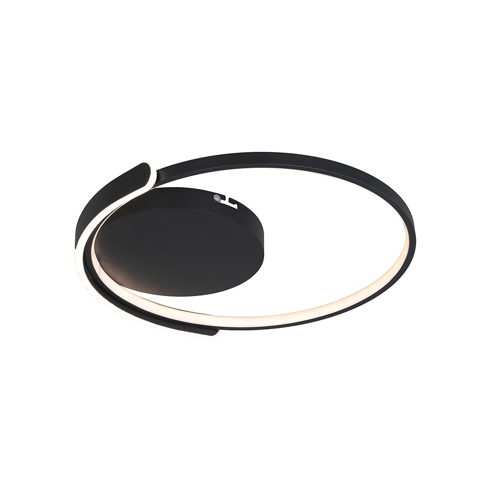 V-Tac 70W LED loftslampe dæmpbar - CCT 3-i-1, sort, inkl. fjernbetjening, Ø50cm - Kulør : 3-i-1