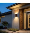 10W LED væglampe - 3-i-1 CCT, Corten stål, IP65, op/ned lys