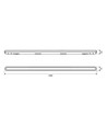 150cm kraftigt LED armatur - Gennemfortrådet, 50W, 5000K, 160 lm/W