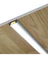 1m aluprofil SURFACE10 BC/UX - Hvid lakeret, påbygning, LED skinne