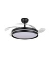 Loftslampe m. skjult ventilator - RA90, CCT, 60W, sort
