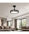 Loftslampe m. skjult ventilator - RA90, CCT, 60W, sort