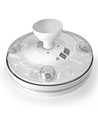 Loftslampe m. skjult ventilator - RA90, CCT, 60W, hvid