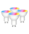 4x GU10 5W Smart Home LED pære - Bluetooth, virker med Google Home, Alexa og smartphones