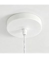 E27 pendel keramik - Hvid, 2m ledning, Ø27x23cm, IP20, uden lyskilde