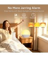 Wake-up Light Vækkeur, Solopgangseffekt - Bluetooth 5.3 højttaler, Sovelyde, Dæmpbar