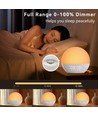 Wake-up Light Vækkeur, Solopgangseffekt - Bluetooth 5.3 højttaler, Sovelyde, Dæmpbar