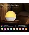 Wake-up Light Vækkeur, Solopgangseffekt - Bluetooth 5.3 højttaler, Sovelyde, Dæmpbar