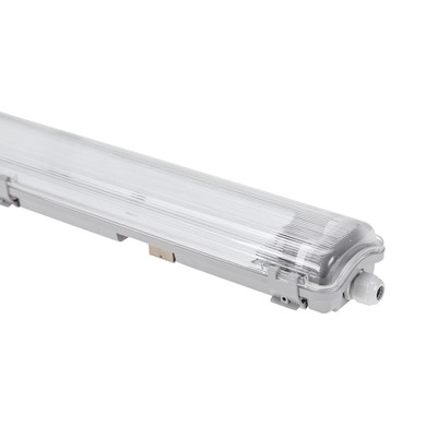 Se Limea T8 LED armatur - Til 2x 120cm LED rør, IP65 vandtæt, gennemfortrådet, uden rør hos MrPerfect.dk