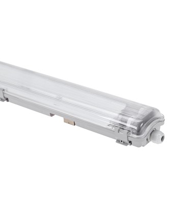 Limea T8 LED armatur - Til 2x 120cm LED rør, IP65 vandtæt, gennemfortrådet, uden rør