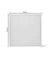 60x60 LED panel 36W Triac dæmpbar - Højde:10mm, 116lm/w, UGR19, RA92, hvid kant