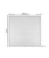 60x60 LED panel 36W + DALI driver - Højde:28mm, UGR19, RA93, dæmpbar via DALI, hvid kant