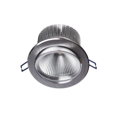 LUVIA LED COB DOWNLIGHT 230V 15W 60° 114mm sølv – Kulør : Kold