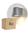 6 stk. Avero GU10 Væglampe Grå - IP65, uden lyskilde