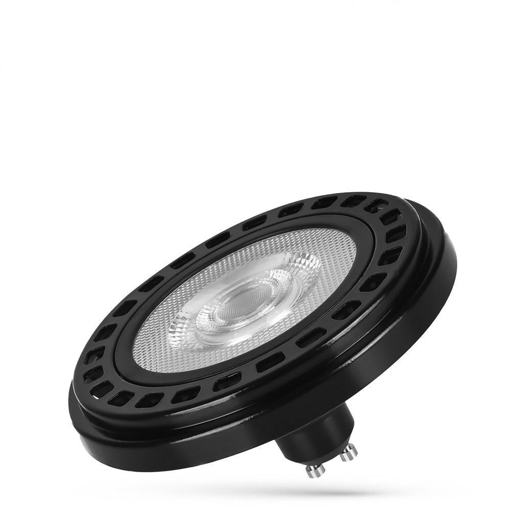 GU10 20W LED spot AR111 - RA90, 30Â° spredning, sort hus, 5 års garanti - Dæmpbar : Ikke dæmpbar, Kulør : Neutral