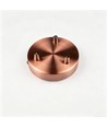 Baldakin i rødkobber farvet - Ø12cm, højde 2,5cm, 3 huller, loftroset