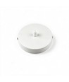 Baldakin i hvid - Ø12cm, højde 2,5cm, 1 hul, loftroset
