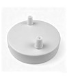 Baldakin i hvid - Ø12cm, højde 2,5cm, 2 huller, loftroset