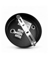 Baldakin i sort - Ø12cm, højde 2,5cm, 2 huller, loftroset