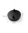 Baldakin i sort - Ø12cm, højde 2,5cm, 2 huller, loftroset