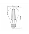 E27 10W LED filament pære - A60, neutral hvid