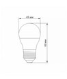 E27 6W LED kronepære - G45, neutral hvid