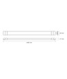 45W LED armatur - CCT, komplet, lineær belysning