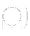 20W LED loftslampe med bevægelsessensor - 5CCT, hvid kant, indbygget sensor
