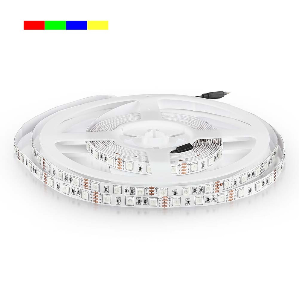 5m 11W/m rød/grøn/blå/gul LED strip - 60 LED pr. meter, vælg kulør - Kulør : Gul