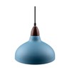 BIRK Petrolumsblå Ø24cm pendel - E27 fatning, 2m ledning, Metal / Træ