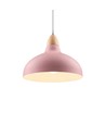 BIRK Pink Ø19cm pendel - E27 fatning, 2m ledning, Metal / Træ