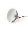 BIRK Blå Ø24cm pendel - E27 fatning, 2m ledning, Metal / Træ