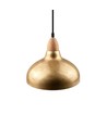 BIRK Messing Ø19cm pendel - E27 fatning, 2m ledning, Metal / Træ