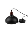 BIRK Sort Ø24cm pendel - E27 fatning, 2m ledning, Metal / Træ